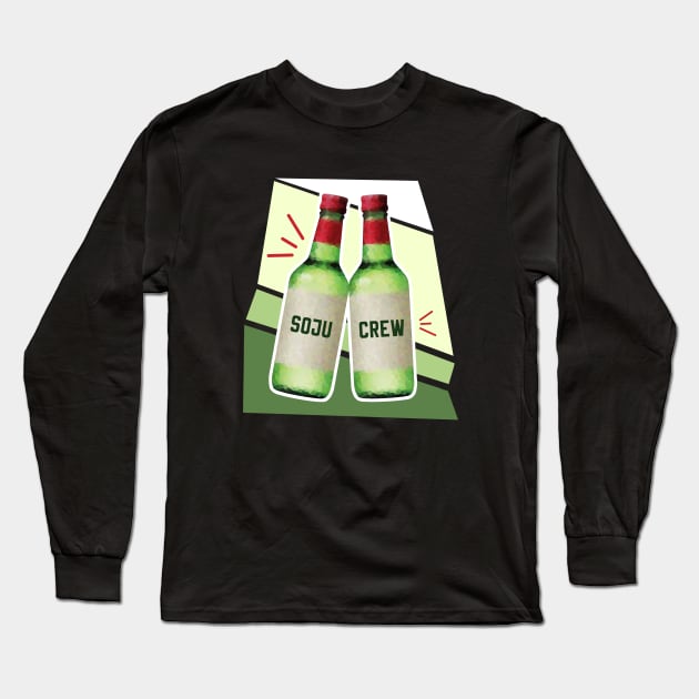 Soju Crew Friends Squad Fam Gang Korean Long Sleeve T-Shirt by yellowpomelo